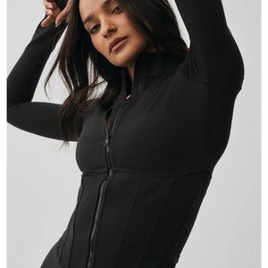 Alo Airbrush corset full zip jacket